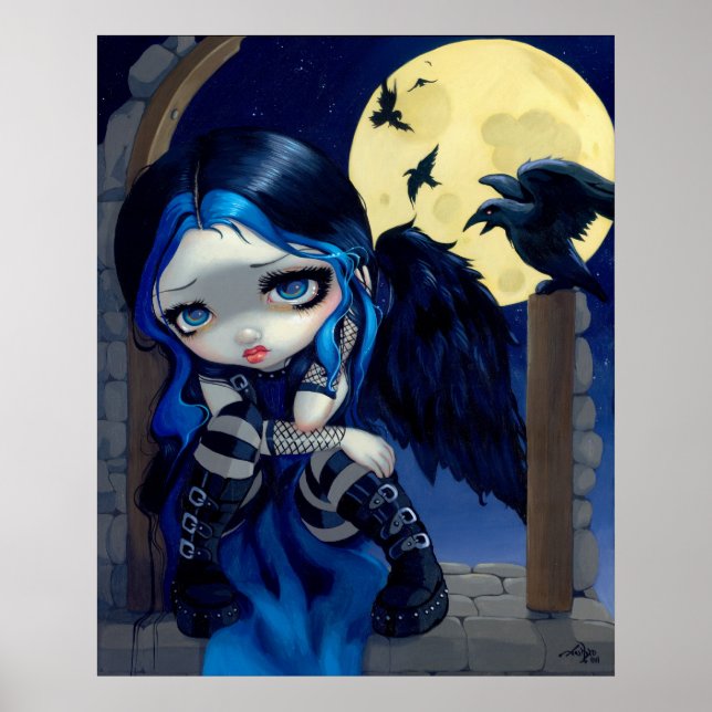 The Whispered Word Lenore ART PRINT gothic fairy (Front)