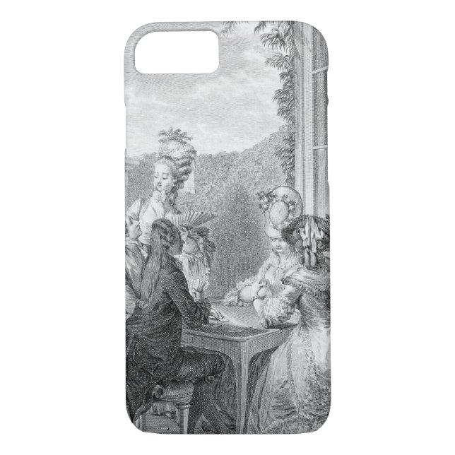 The Whist Party, 1783, engraved by Jean Dambrun (1 Case-Mate iPhone Case (Back)