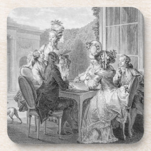 The Whist Party, 1783, engraved by Jean Dambrun (1 Coaster