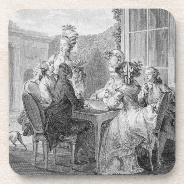The Whist Party, 1783, engraved by Jean Dambrun (1 Coaster (Front)