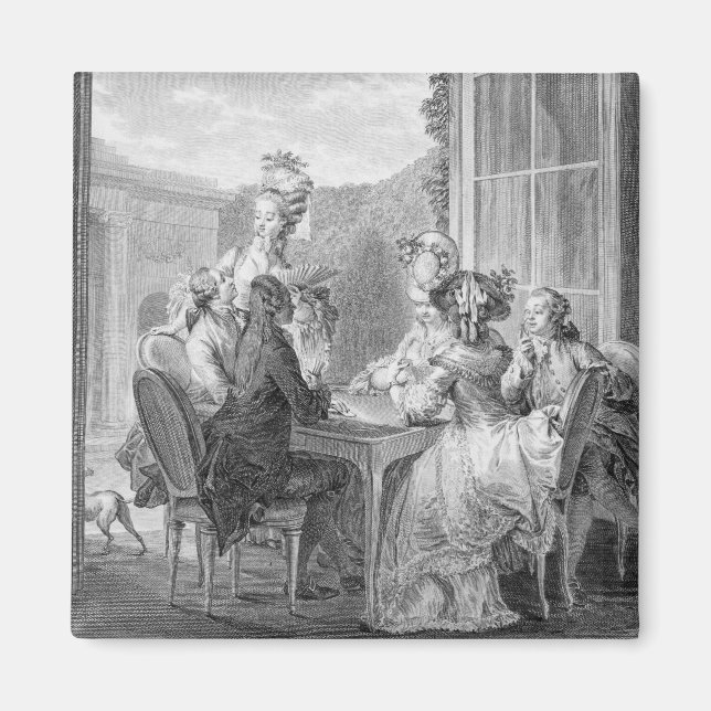 The Whist Party, 1783, engraved by Jean Dambrun (1 Magnet (Front)