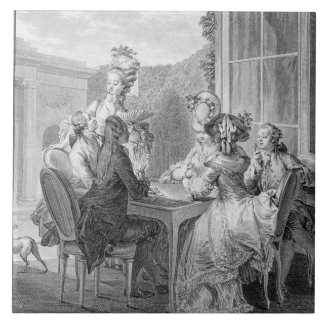 The Whist Party, 1783, engraved by Jean Dambrun (1 Tile (Front)