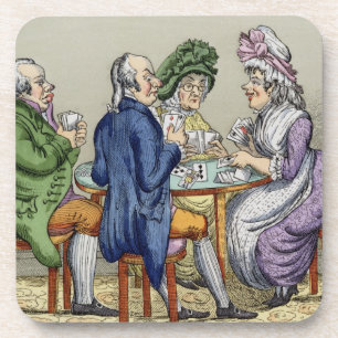The Whist Party (colour litho) Coaster