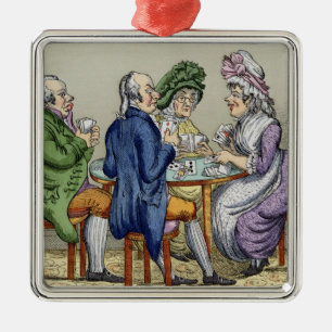 The Whist Party (colour litho) Metal Tree Decoration