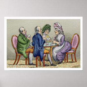 The Whist Party (colour litho) Poster