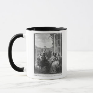 The whist party, engraved by Jean Dambrun  1783 Mug