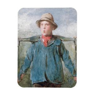 The Whistling Farm-Hand, 19th century (w/c and bod Magnet