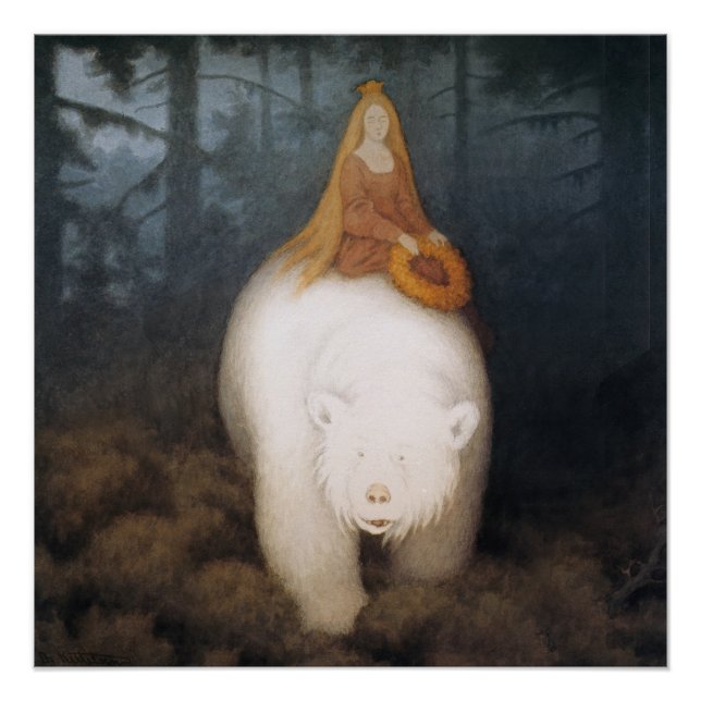 “The White Bear” by Theodor Kittelsen Poster (Front)