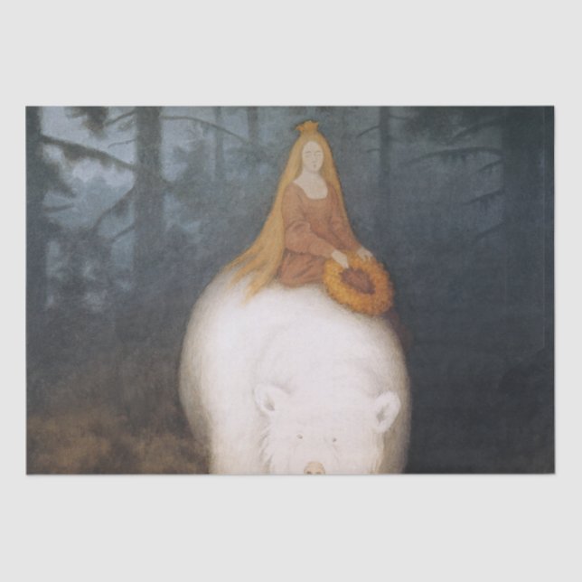 “The White Bear” by Theodor Kittelsen Tissue Paper (Front)