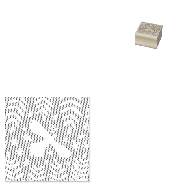The White Bird Rubber Stamp (Stamped)