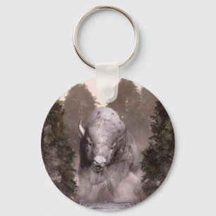 The White Buffalo Key Ring