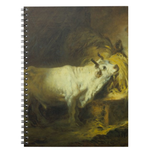 The White Bull in the Stable (oil on canvas) Notebook (Front)