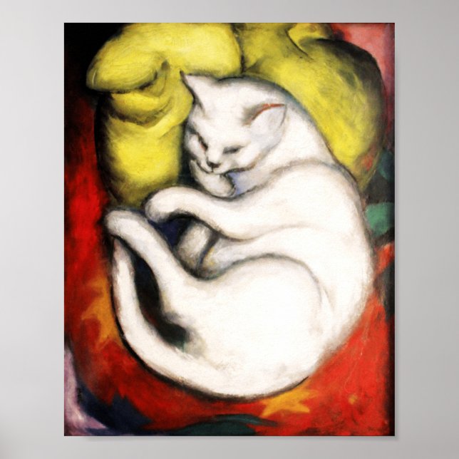 The White Cat painting by Franz Marc Poster (Front)