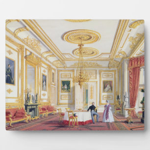 The White Drawing Room at Windsor Castle (colour l Plaque