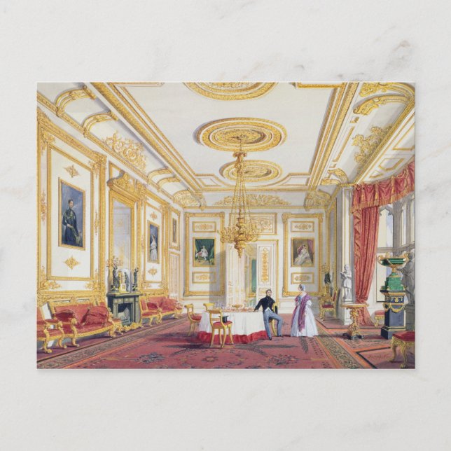 The White Drawing Room at Windsor Castle (colour l Postcard (Front)