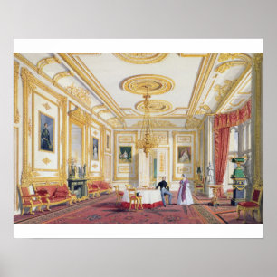 The White Drawing Room at Windsor Castle (colour l Poster