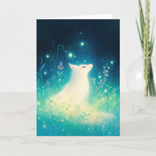 The White Fox Enchanted Gaze Card