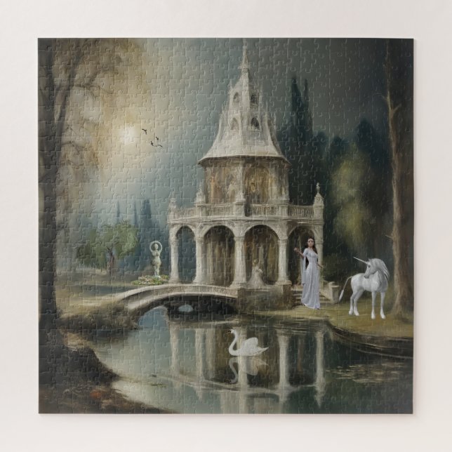 The White Gazebo Jigsaw Puzzle (Vertical)