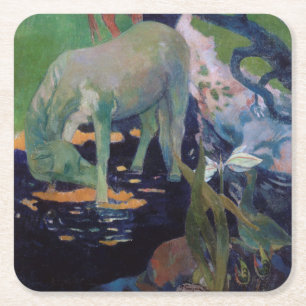 The White Horse, Gauguin Square Paper Coaster