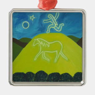 The White Horse in Somerset 2011 Metal Tree Decoration