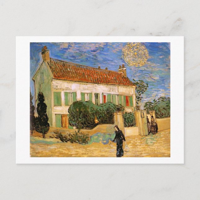 The White House at Night, Van Gogh Fine Art Postcard (Front)