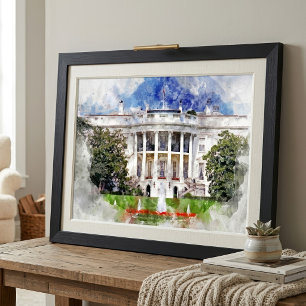 The White House in Washington DC – Southern Facade Photo Print