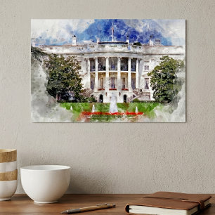 The White House in Washington DC – Southern Facade Poster