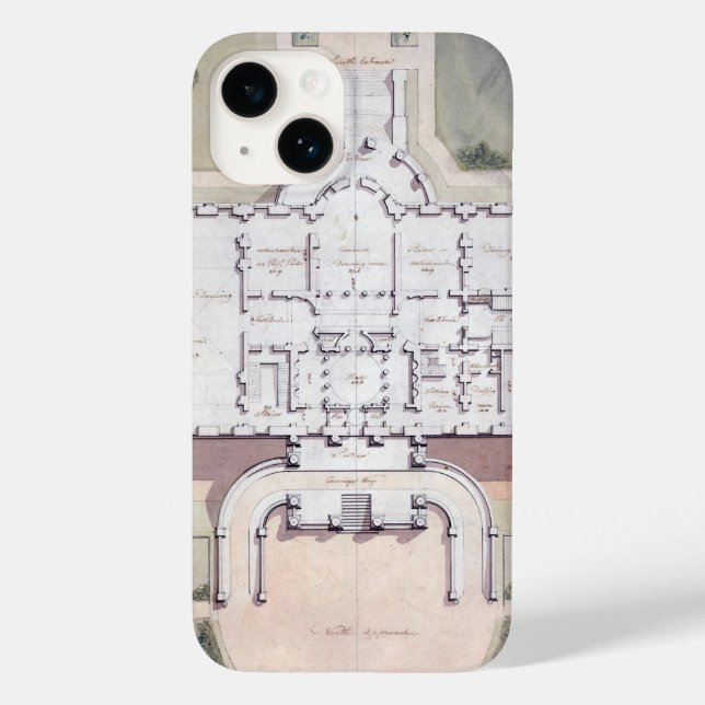 The White House President Washington D.C. Plan Case-Mate iPhone Case (Back)