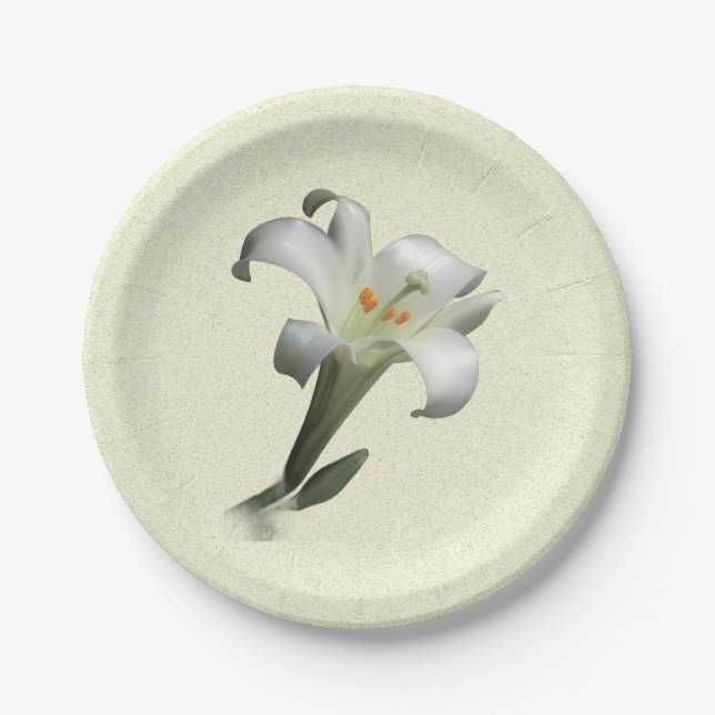 The White Lily - Paper Plate (Front)