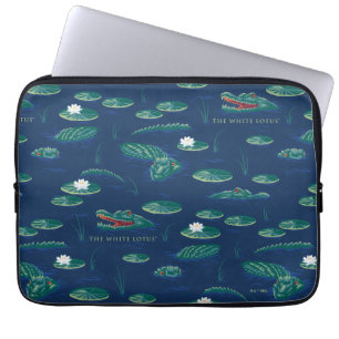 The White Lotus Alligator Lagoon Pattern Laptop Sleeve