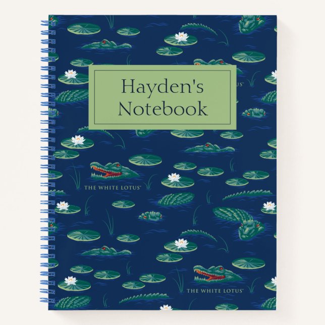 The White Lotus Alligator Lagoon Pattern Notebook (Front)