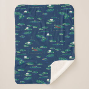 The White Lotus Alligator Lagoon Pattern Sherpa Blanket