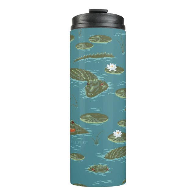 The White Lotus Alligator Waters Pattern Thermal Tumbler (Front)