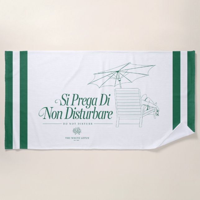 The White Lotus Do Not Disturb Beach Towel (Front)