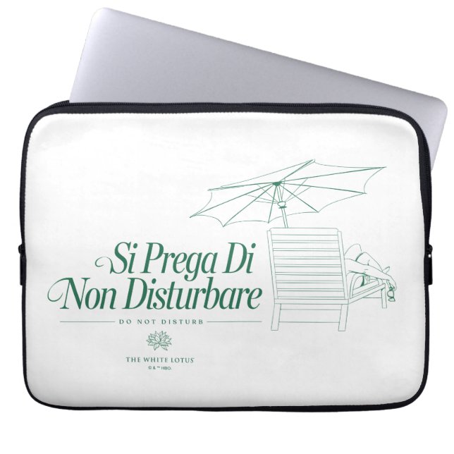 The White Lotus Do Not Disturb Laptop Sleeve (Front)