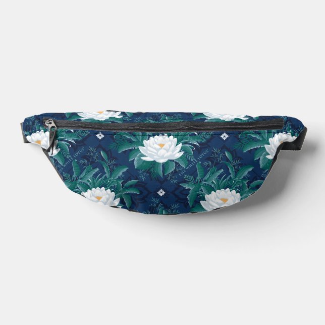 The White Lotus Midnight Lotus Pattern Bum Bags (Lay Down)