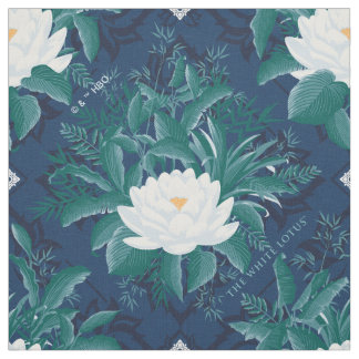 The White Lotus Midnight Lotus Pattern Fabric