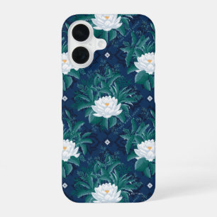 The White Lotus Midnight Lotus Pattern iPhone 16 Case