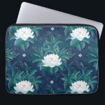 The White Lotus Midnight Lotus Pattern Laptop Sleeve<br><div class="desc">Step into the serene elegance of The White Lotus with this officially licensed Midnight Lotus design. Featuring bold white lotus blooms surrounded by lush tropical foliage, set against a deep navy background, this pattern radiates sophistication and tranquillity. The contrast of vibrant greens and crisp whites with dark undertones evokes a...</div>