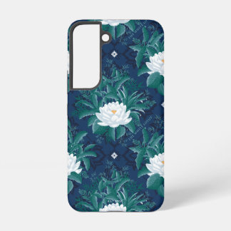 The White Lotus Midnight Lotus Pattern Samsung Galaxy Case