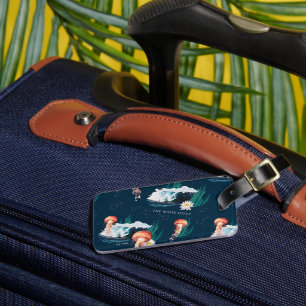 The White Lotus Ocean Jellyfish Pattern Luggage Tag