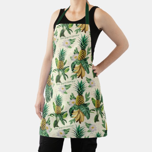 The White Lotus Pineapple Paradise Pattern Apron (Insitu)