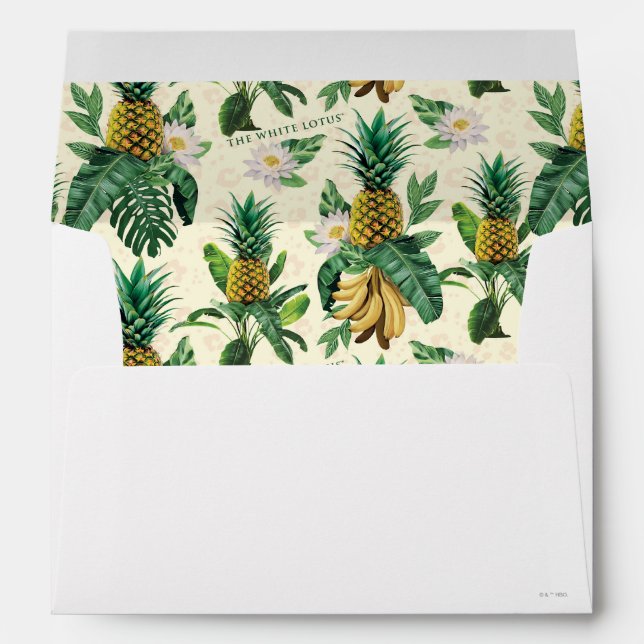 The White Lotus Pineapple Paradise Pattern Envelope (Back (Bottom))