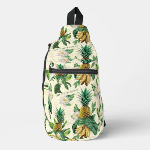 The White Lotus Pineapple Paradise Pattern Sling Bag