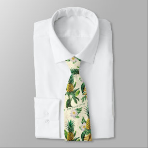 The White Lotus Pineapple Paradise Pattern Tie