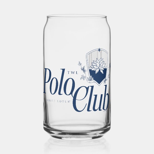 The White Lotus Polo Club Can Glass (Front)