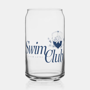 The White Lotus Swim Club Can Glass