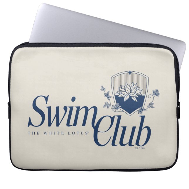 The White Lotus Swim Club Laptop Sleeve (Front)