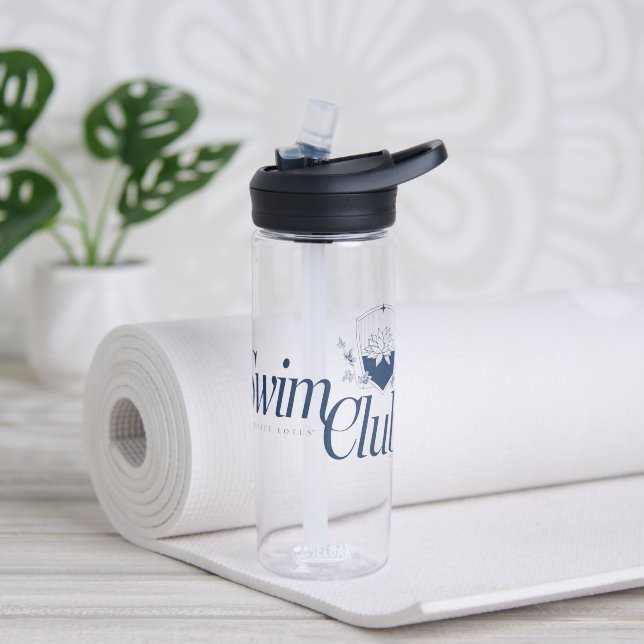 The White Lotus Swim Club Water Bottle (Yoga)