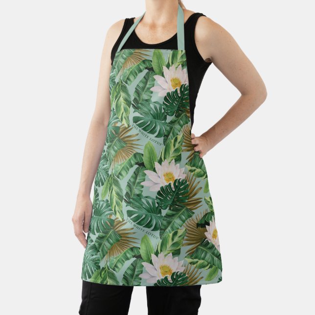 The White Lotus Tropical Canopy Pattern Apron (Insitu)